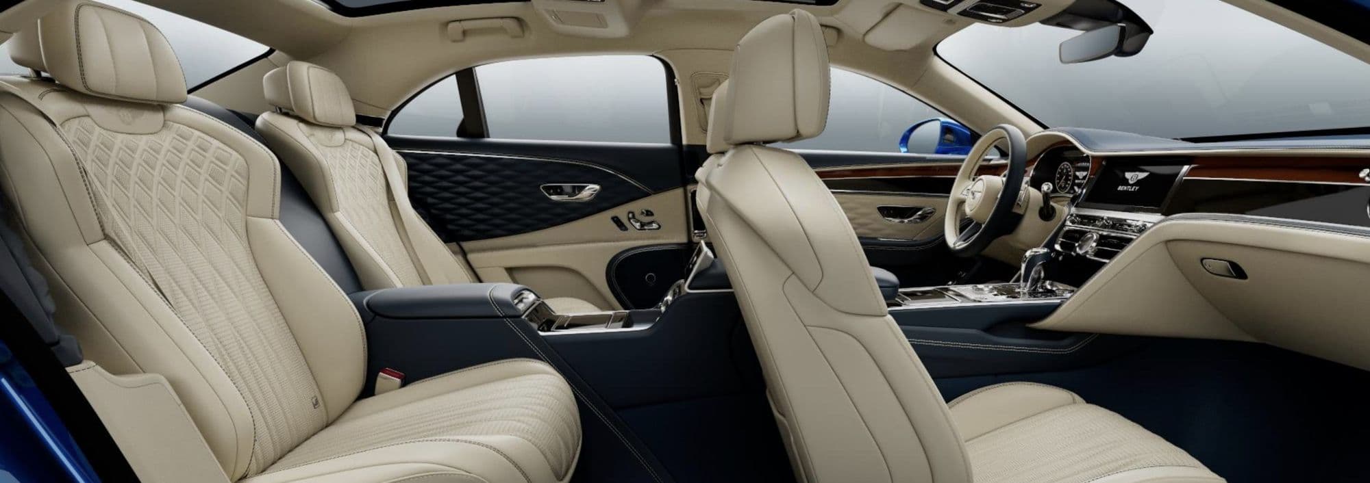 Bentley Flying Spur interior render, cream leather