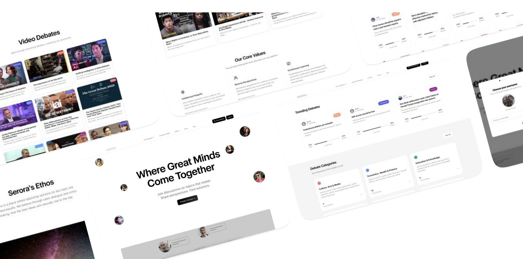 Serora screens: video debates, ethos, popular debates and the mobile view